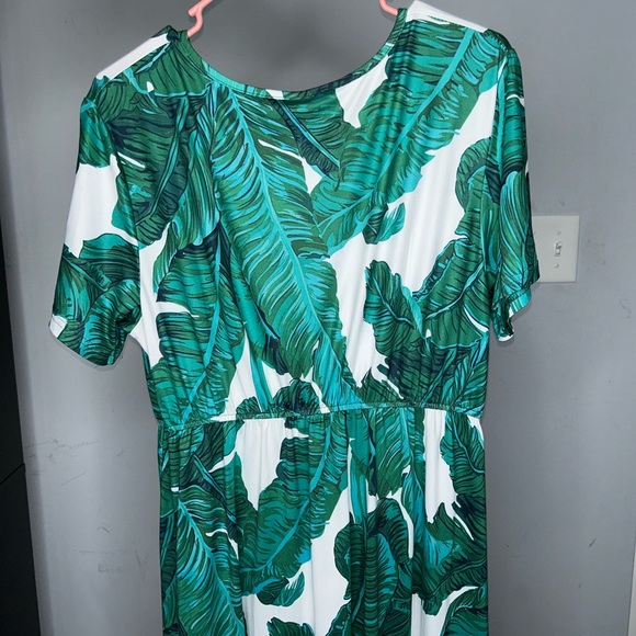 Green Palm Leaf Sundress - Picture 3 of 3